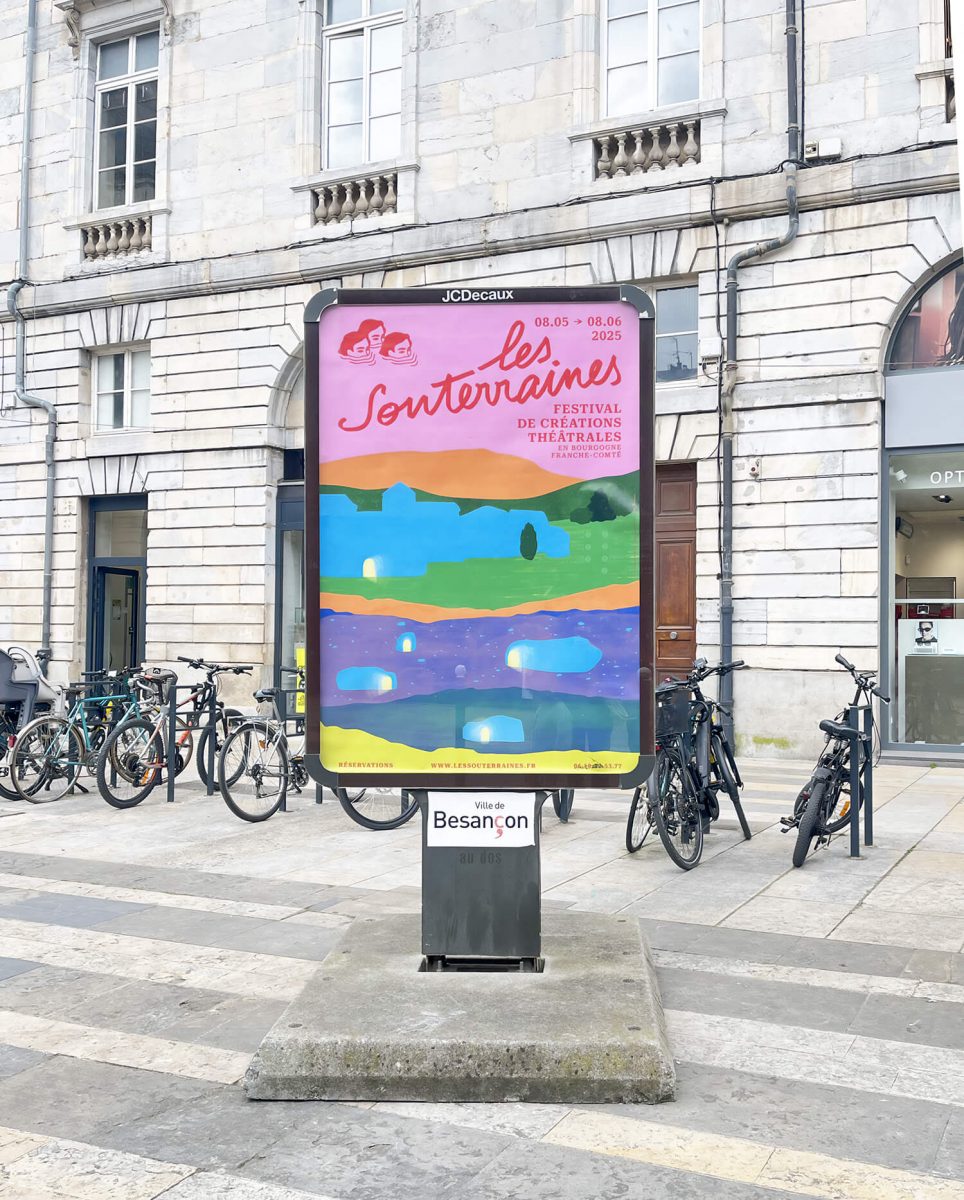 communication visuelle de l'événement les souterraines, festival de créations théatrales