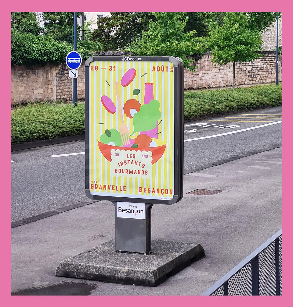 affiche publiciatire pour une communication évènementielle pour un festival gastronomique en Franche-Comté