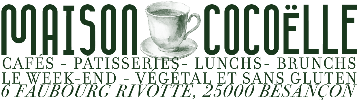 graphisme pour le salon de thé, mis en page du logotype et des illustrations