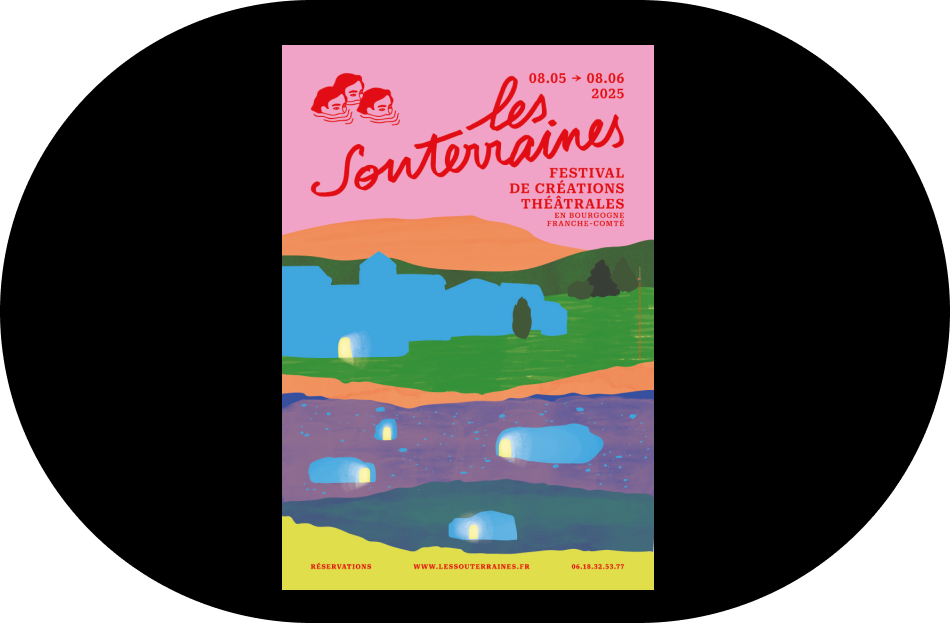 affiche du festival les Souterraines, festival de création théâtrale en bourgogne franche comté