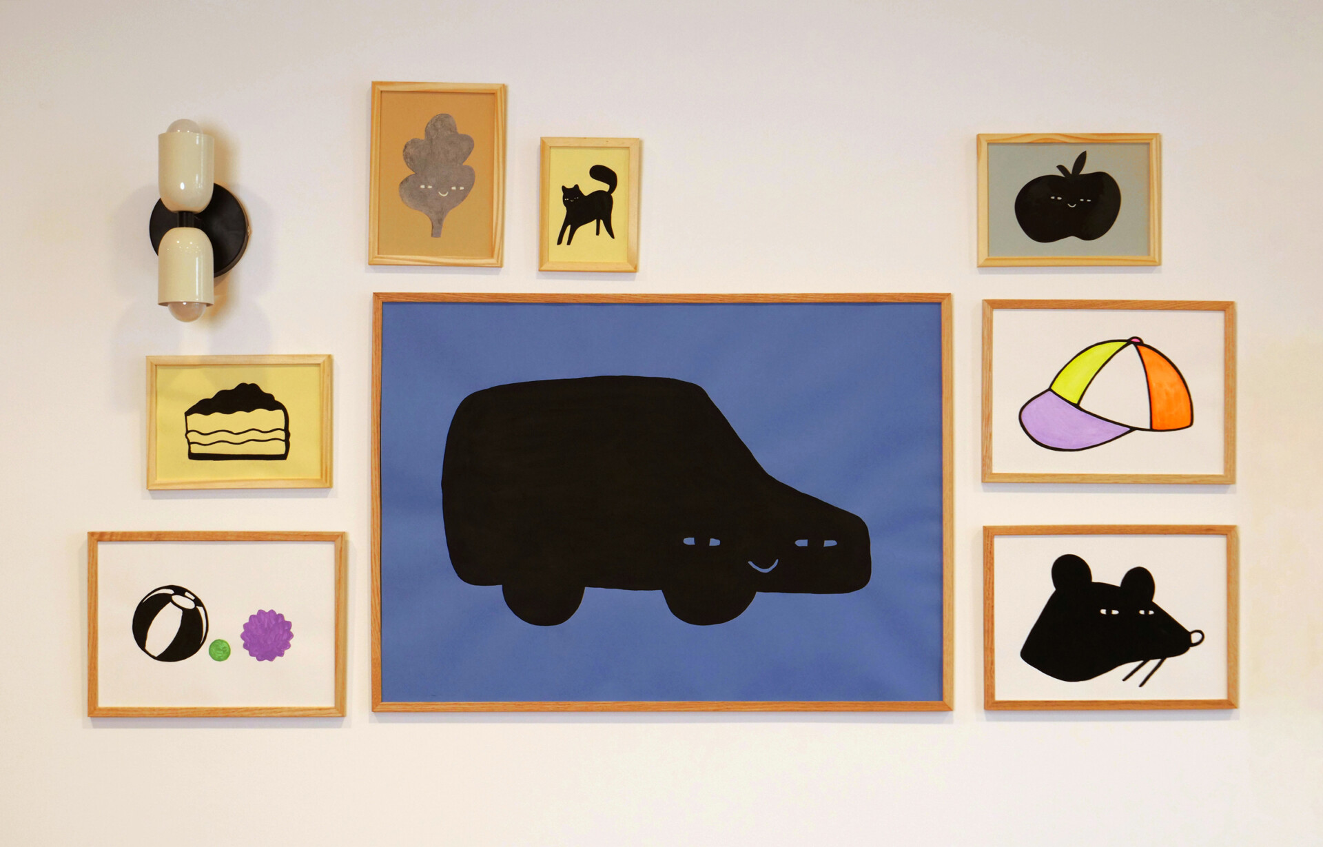 illustrations originales reprenant l'identité visuelle du lieu pour créer un décor original et douillet