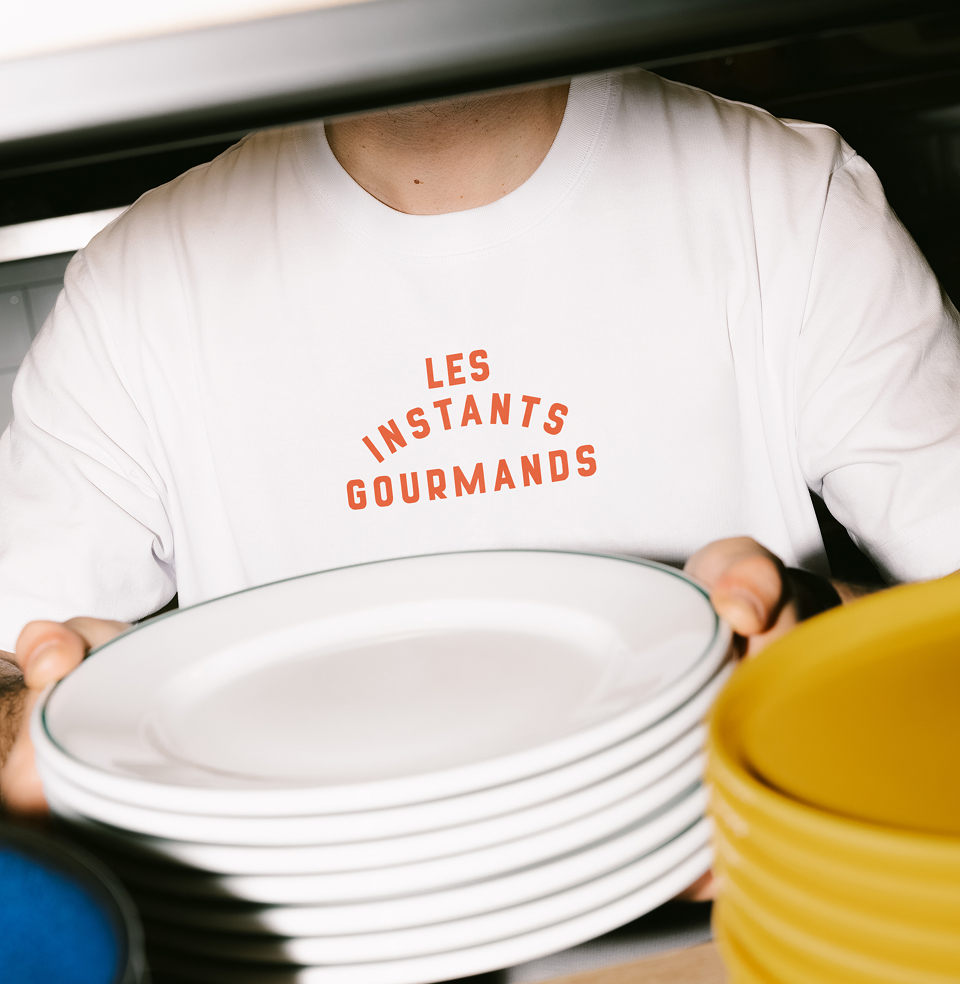 Goodies avec le logotype des Instants gourmands
