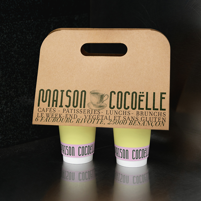 packaging pour des cafés déclinés de l'identité visuelle et mis en page par le studio champ libre